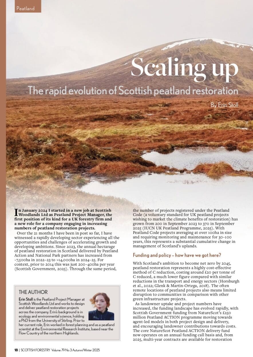 Scaling up – The rapid evolution of Scottish peatland restoration ...